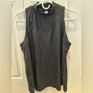 SPANX black Mockneck Ribbed tank size M NWT